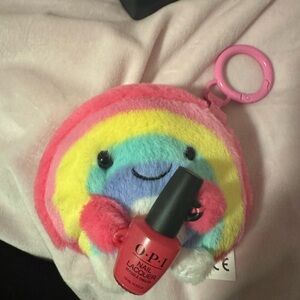OPI Red Nail Lacquer with Rainbow Plush